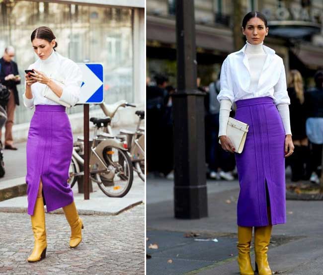 Jupe crayon tendance - Ultraviolet