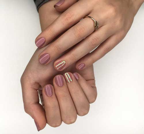 Nude manicure for short nails