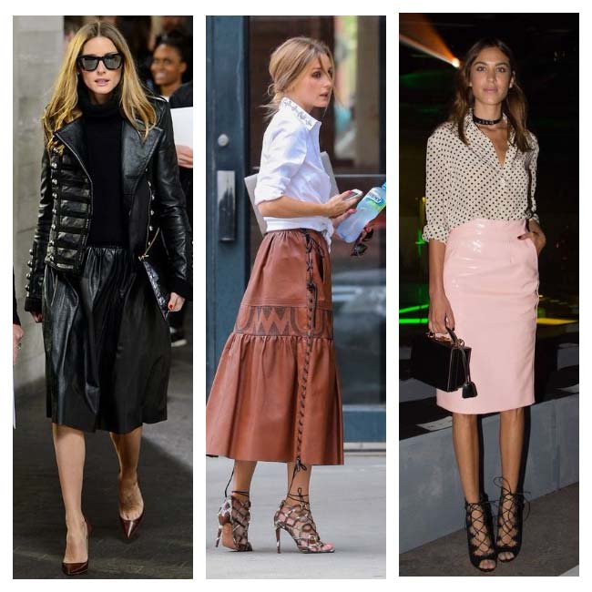 Leather skirts