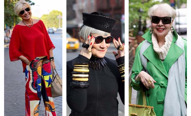 Stylish maturity: Street Style after 50, bright images