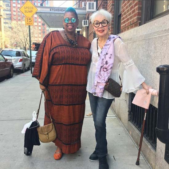 Stylish aged women