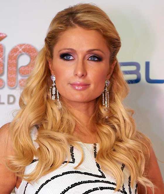 Couleur des yeux en gros plan Paris Hilton