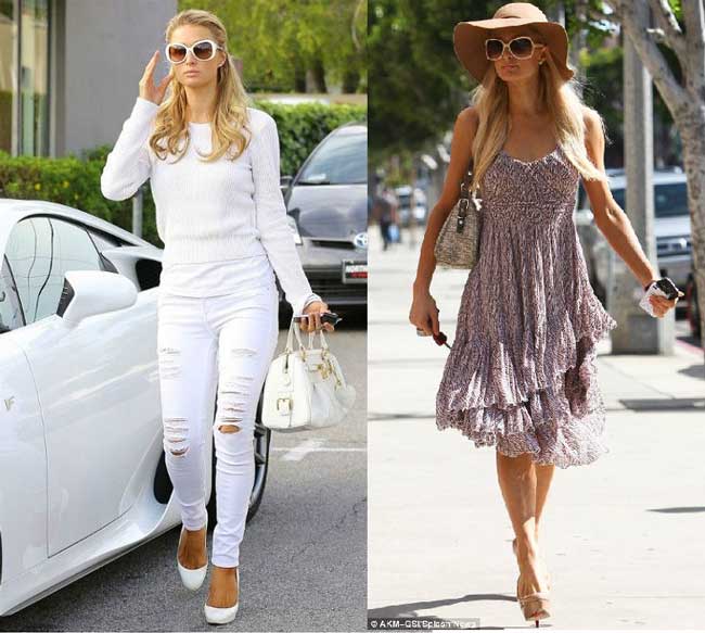 Le style décontracté de Paris Hilton