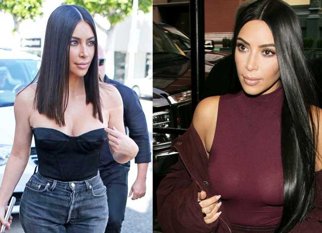Kim Kardashian avant et après les coupes de cheveux