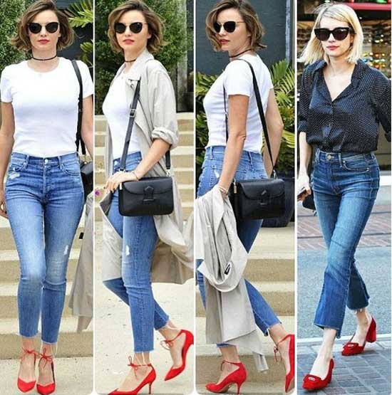 Red shoes stylish outfits