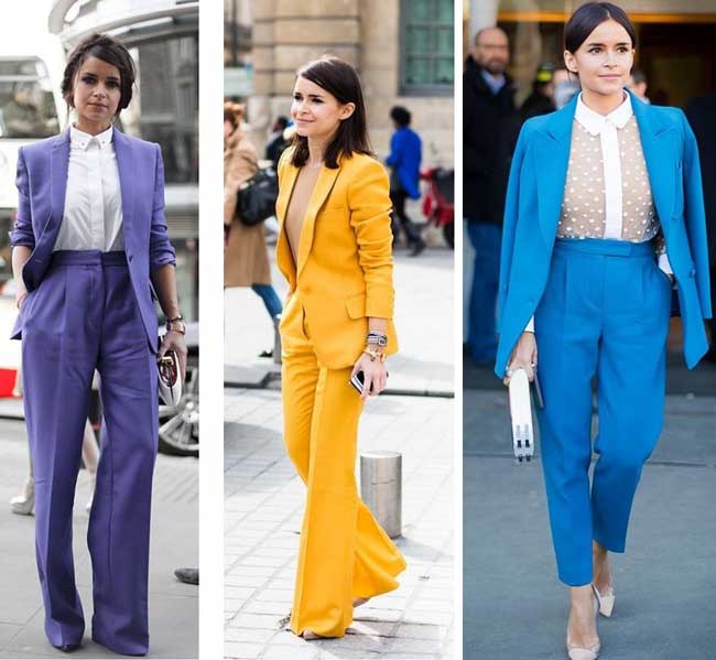 Trouser suits of different colors of the World of Duma