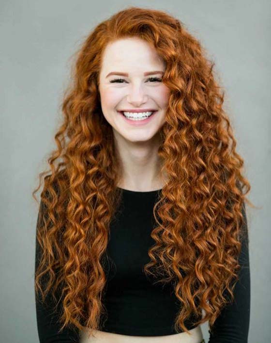 Red curls trend 2018