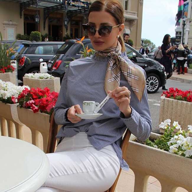 White Print Pants and Blouse looks