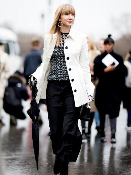 Trendy combination of black + white