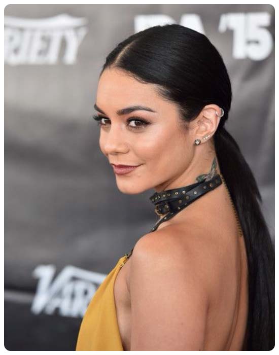 Vanessa Hudgens Ponytail Low Ponytail