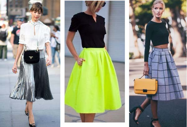 Spring-summer fashion looks with skirts