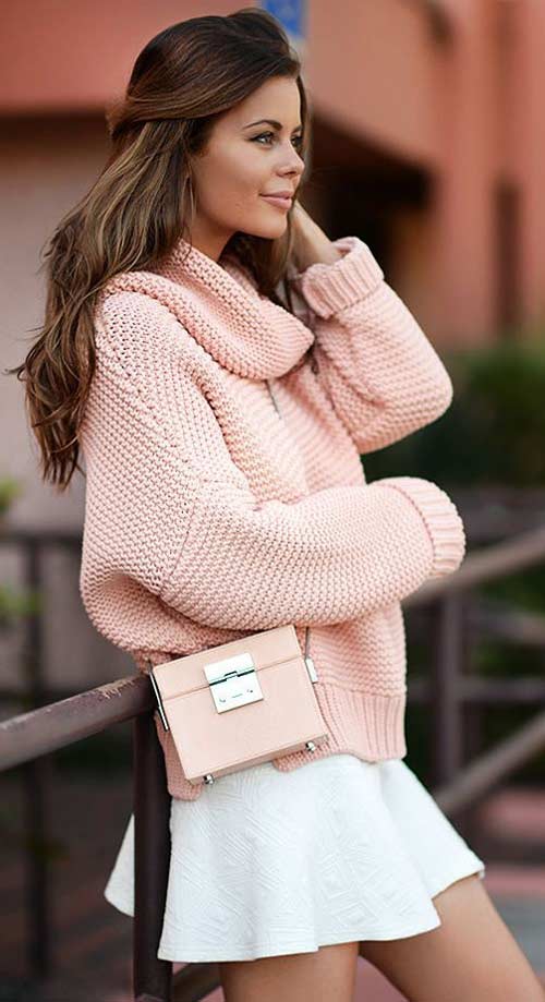 Oversized pink sweater