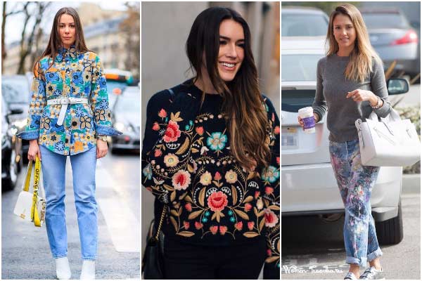 Soyez à la mode : broderie florale - quoi, avec quoi et comment porter