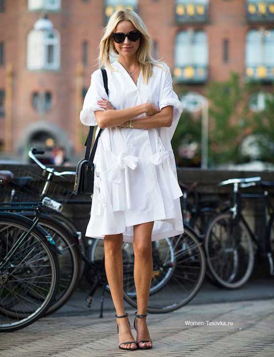 For an evening promenade around the city - white dress