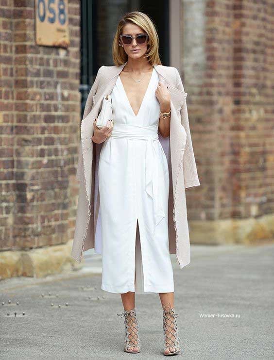 To work with a white dress + a pastel jacket