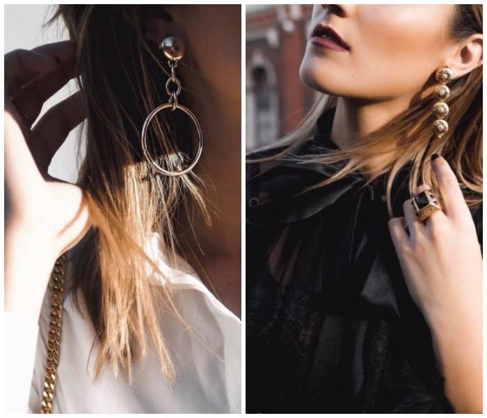 Grandes boucles d'oreilles - exemple