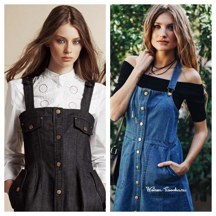 Denim sundress is the main thing of spring and summer