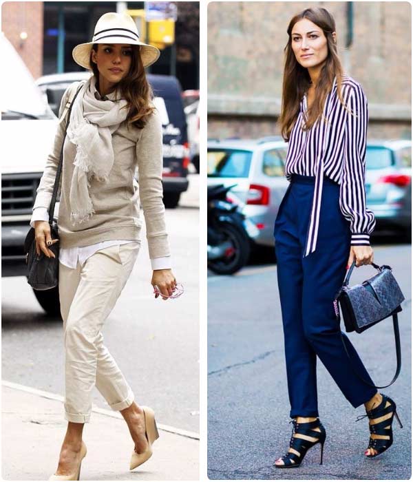 Fashionable looks with trousers