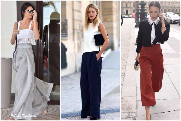 How and with what to combine palazzo pants