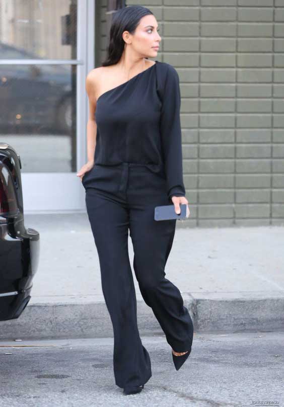 Kim Kardashian, pantalon slim