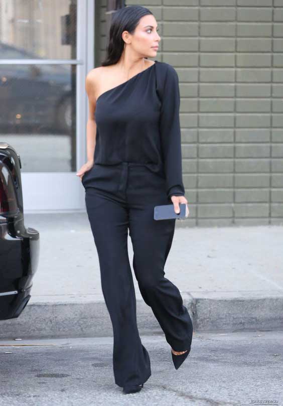 Kim Kardashian, slim pants