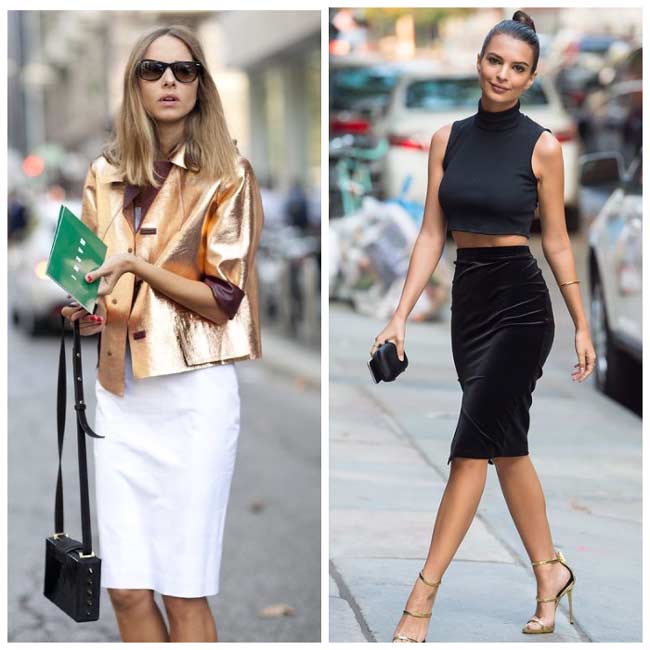 Fashionable pencil skirt options