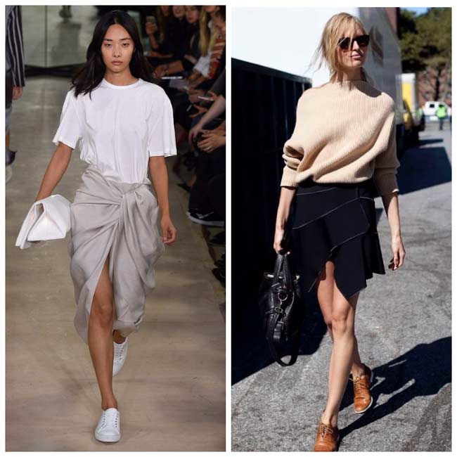 Asymmetrical skirts 2017