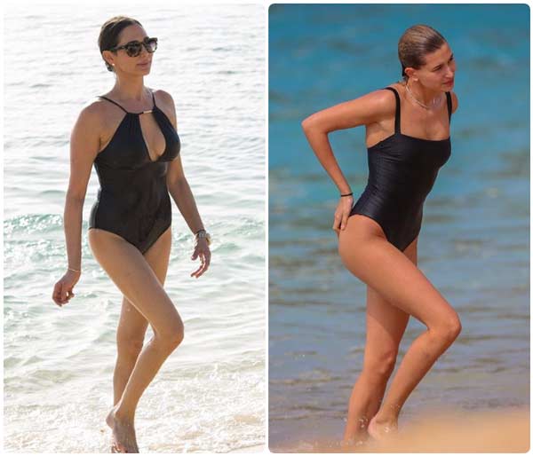 Black swimsuit on celebrities