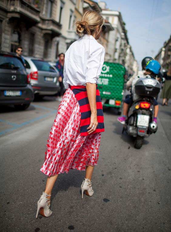 Skirt and White Dress Shirt looks