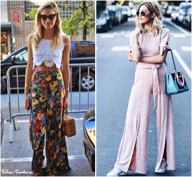 Palazzo colors and prints of pants for summer