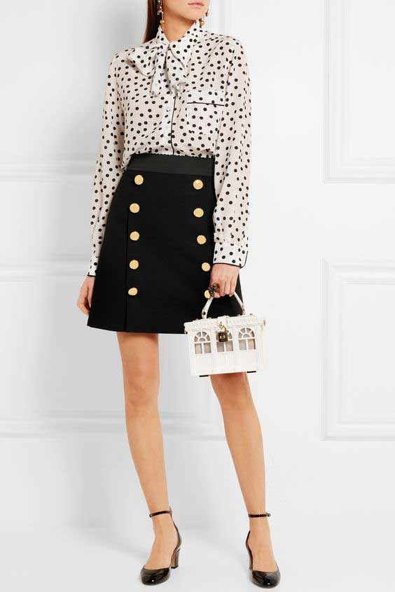 Dolce & Gabbana blouse with polka dot bow