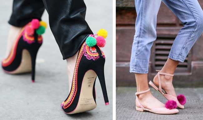 Pompons sur les chaussures