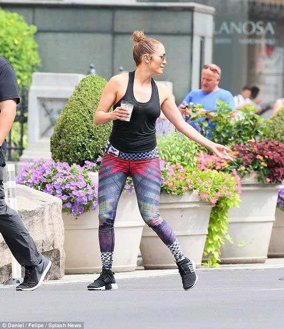 Jennifer Lopez's sporty style