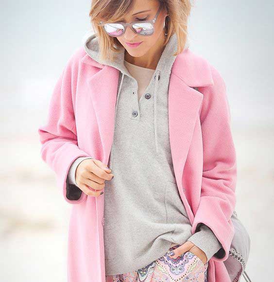 Gray + pink