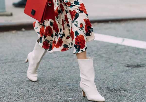 White ankle boots