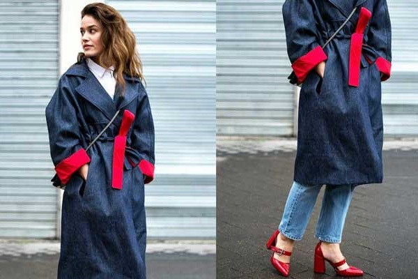 Tendance de la mode automne 2017 denim arc total