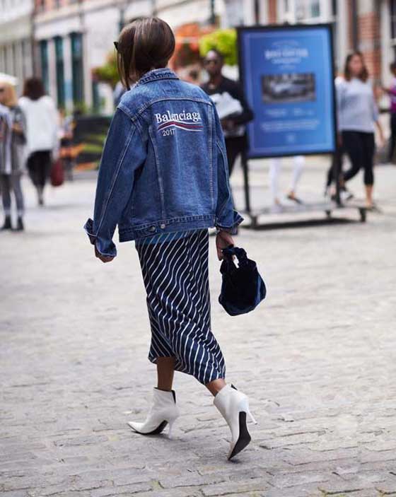 Exemple de veste en jean oversize