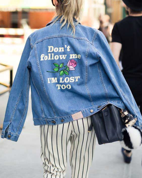 Fashionable jacket with embroidery