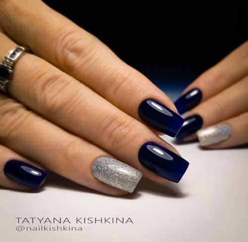 Blue + silver