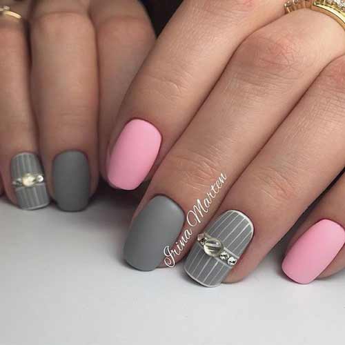 Gray + pink