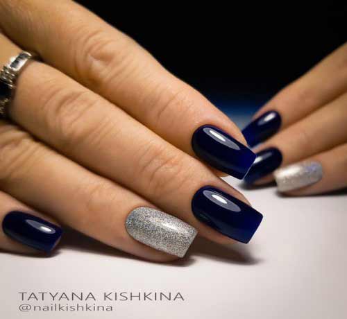 Blue + silver