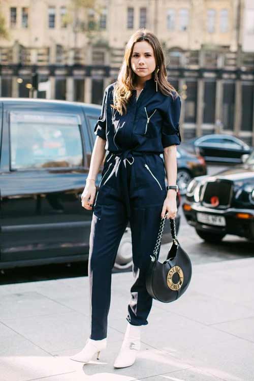 Blue jumpsuit