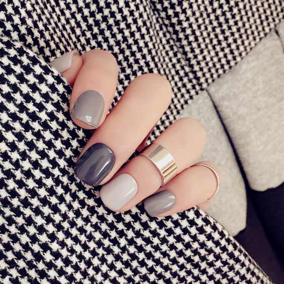 Combination of different shades of gray