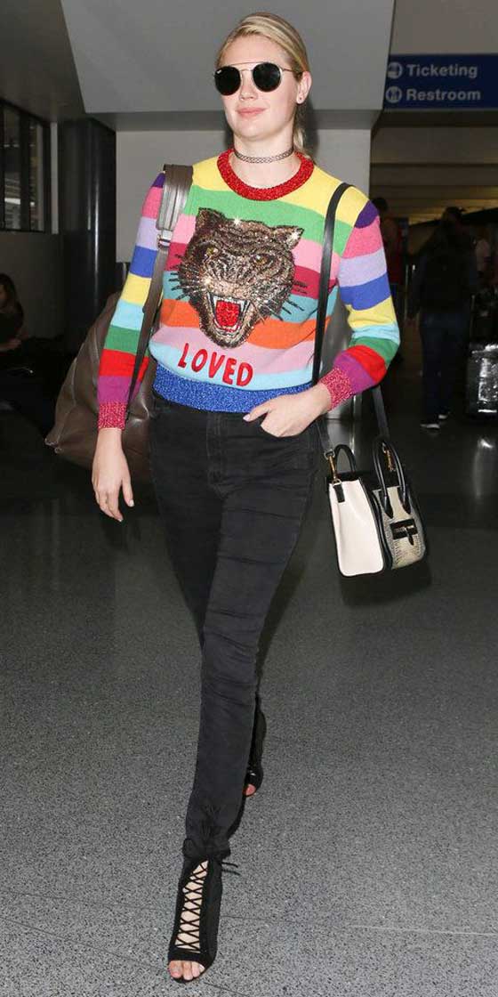 Kate Upton patterned sweater