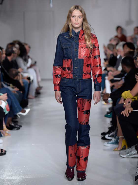 Denim suit for autumn, spring, Calvin Klein collection