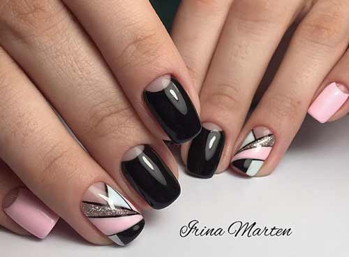 Moon manicure