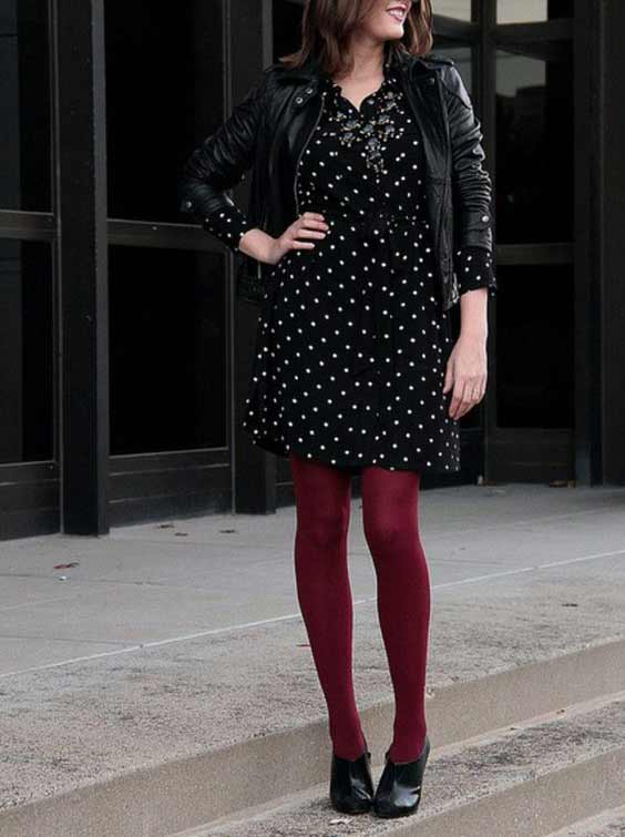 Bardy tights with black outfit