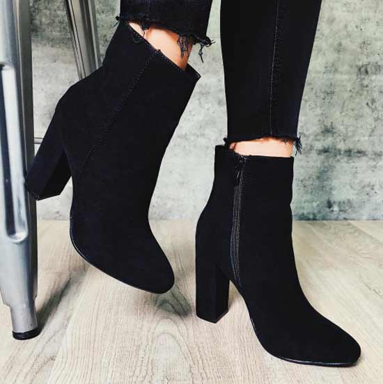 Black ankle boots