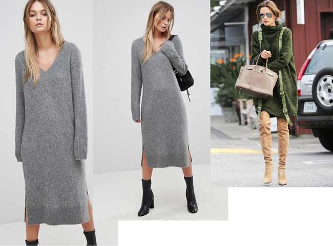 Sweater dress for fall