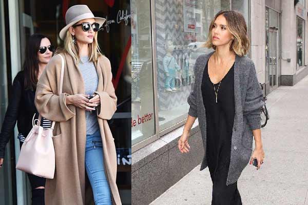 How to wear a long cardigan